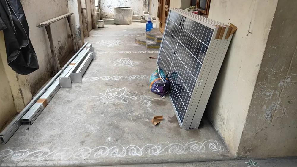 Panels and rails delivered to site